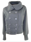 New Look Chunky Fleece Jacket with Cowl Collar Double Breasted 3 Colours