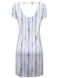Marks & Spencer Cut Out Back Striped Jersey Dress