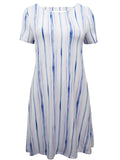 Marks & Spencer Cut Out Back Striped Jersey Dress