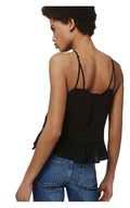 Topshop Black Strappy Cami Top with Braid Trim