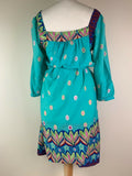 Debenhams Lightweight Colourful Print Green Beach/Cruise Wear Tunic