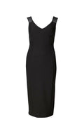 Marks & Spencer Black Fitted Party Pencil Dress with Chiffon Shoulder Straps Ori