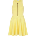 River Island Yellow Ribbed Stretch Skater Dress Orig Price £45