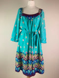 Debenhams Lightweight Colourful Print Green Beach/Cruise Wear Tunic
