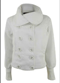 New Look Chunky Fleece Jacket with Cowl Collar Double Breasted 3 Colours