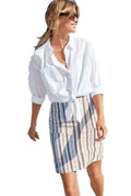 Next Linen Mix Pocket Elastic Waist Beach Skirt 6 - 16 Petite/Reg