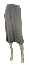 Marks & Spencer Navy & Beige Small Print Stretchy Flippy Skirt