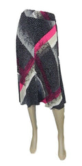 Marks & Spencer Pink, Grey & Cream Spot Print Stretchy Flippy Skirt