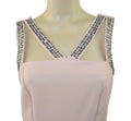 Dorothy Perkins Nude Peach Strappy Dress with Fitted Bodice & Stone Encrusted St
