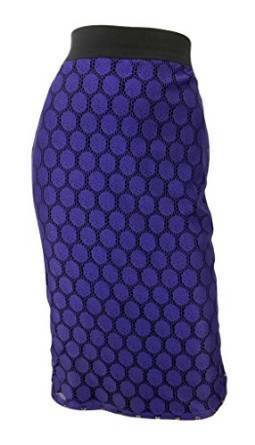 Select purple lace lined stretchy pencil skirt with deep elasticated waist band