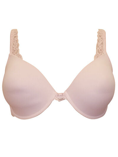 Marks & Spencer Pink Padded & Underwired T Shirt Bra with Lace Straps