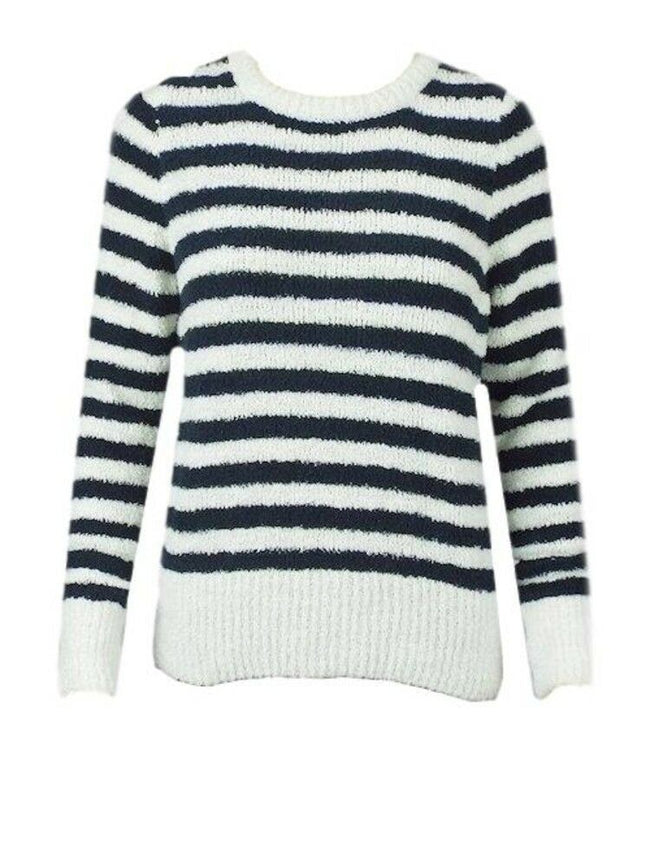 Marks & Spencer Soft Springy Striped Long Sleeved Sweater Two Colourways
