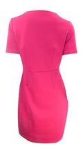 Marks & Spencer Dark Pink Short Sleeved Fit & Flare Scuba Fabric Dress