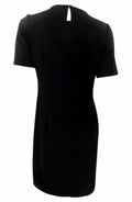 Marks & Spencer black & cream monochrome panel shift dress with short sleeves