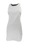 Topshop White Scuba Sleeveless Dress with Cut Out Detail