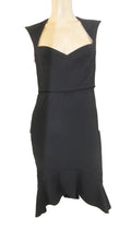 Bastyan Black Sleeveless Dress with Sweetheart Neckline Size 10 Orig Price £220