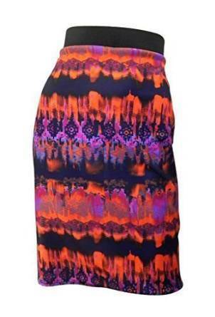 Miss Selfridge Colourful Print Pencil Skirt with Deep Elasticated Waistband