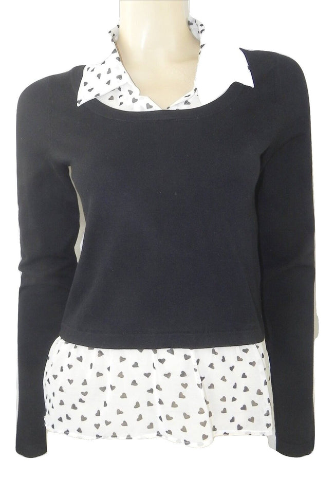 INC International Concepts Layered Look Cropped Sweater Orig Price $79 Size Smal