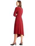 Marks & Spencer Collection Red Asymmetrical Hem Stretchy Wrap Dress