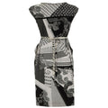 White Stuff Black & Ivory Abstract Paisley Print Lena Sleeveless Dress