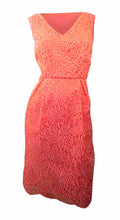 Marks & Spencer coral appliqued fit & flare sleeveless dress with V neckline