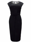 Monsoon Serena Stretchy Cap Sleeve Embellished Midi Party Dress Two Colours