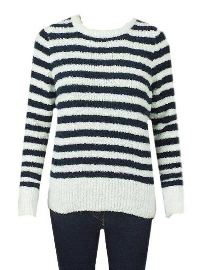 Marks & Spencer Soft Springy Striped Long Sleeved Sweater Two Colourways