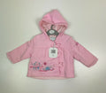 Babaluna Pink Cotton Hooded 'Tweet' Jacket Embroidered Design Bows Down theFront