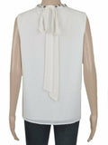M&S Ladies embellishment high neck cream Lined vest top