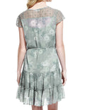 Marks & Spencers Sage Green Boho Floral Floaty Lined Chiffon Dress Org Price £39