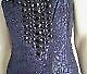Quiz Strappy Black & Purple Strappy Dress Embellished Jewels Size 8