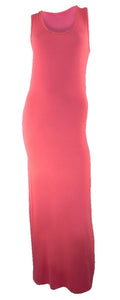 Ex Online Stretchy Vest Top T Shirt  Fabric Maxi Dress 4 Colours