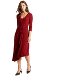 Marks & Spencer Collection Red Asymmetrical Hem Stretchy Wrap Dress