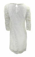 Monsoon Bridal Cocktail Cream Lace Shift Dress with Jewelled Neckline Orig Price
