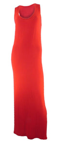 Ex Online Stretchy Vest Top T Shirt  Fabric Maxi Dress 4 Colours