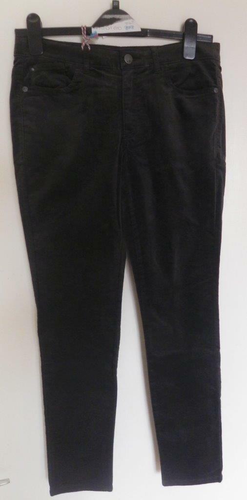 Marks & Spencer Grey Velour Trousers from Indigo Collection Size 8 Short