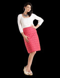 Monsoon Pink Cotton Embroderie Anglais A-Line Skirt Orig Price £55