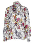 Marks & Spencer Per Una Floral Print Ruffle Neck Blouse with Under Cami