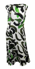 Marks & Spencer Limited Collection green & black sleeveless dress with floaty he