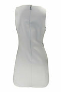 Topshop White Scuba Sleeveless Dress with Cut Out Detail