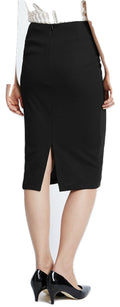Marks & Spencer Collection Ivory Lace Panel Black Pencil Skirt  Orig Price £39
