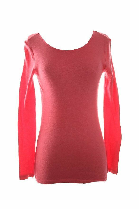 INC Intenational Concepts Rose Pink Long Sleeve Lightweight Knit Top Size XS Ori