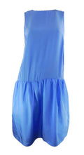 ASOS Sky Blue Sleeveless Swing Dress with Gathered Skirt Lined with Netting