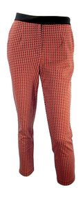 Marks & Spencer Red & Tan Geometric Print Crop Trousers