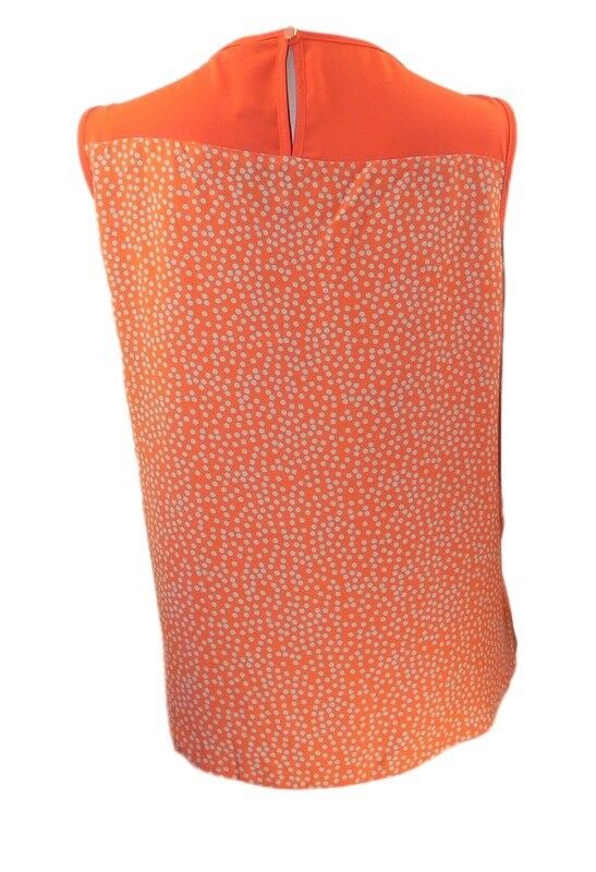 Evans Plus Size Orange Spot Print Sleeveless Swing Top