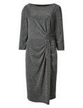Marks & Spencer Silver Lurex  Black Sparkle Party Dress Orig Price £49
