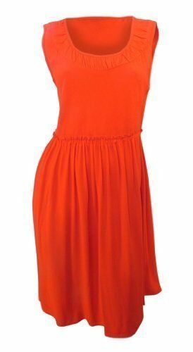 Marks & Spencer chilli red crepe sleeveless dress with elasticated waist