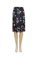 Marks & Spencer Floral Black Pull On Pencil Skirt with Stretch
