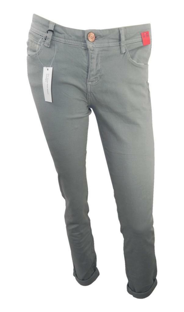 Highstreet brand stretch ankle skimmer jeans with turnups 2 colourways